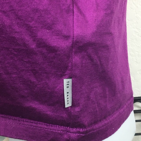 Ted Baker Purple Joe Joe Print Collar Polo Shirt - Picture 9 of 13